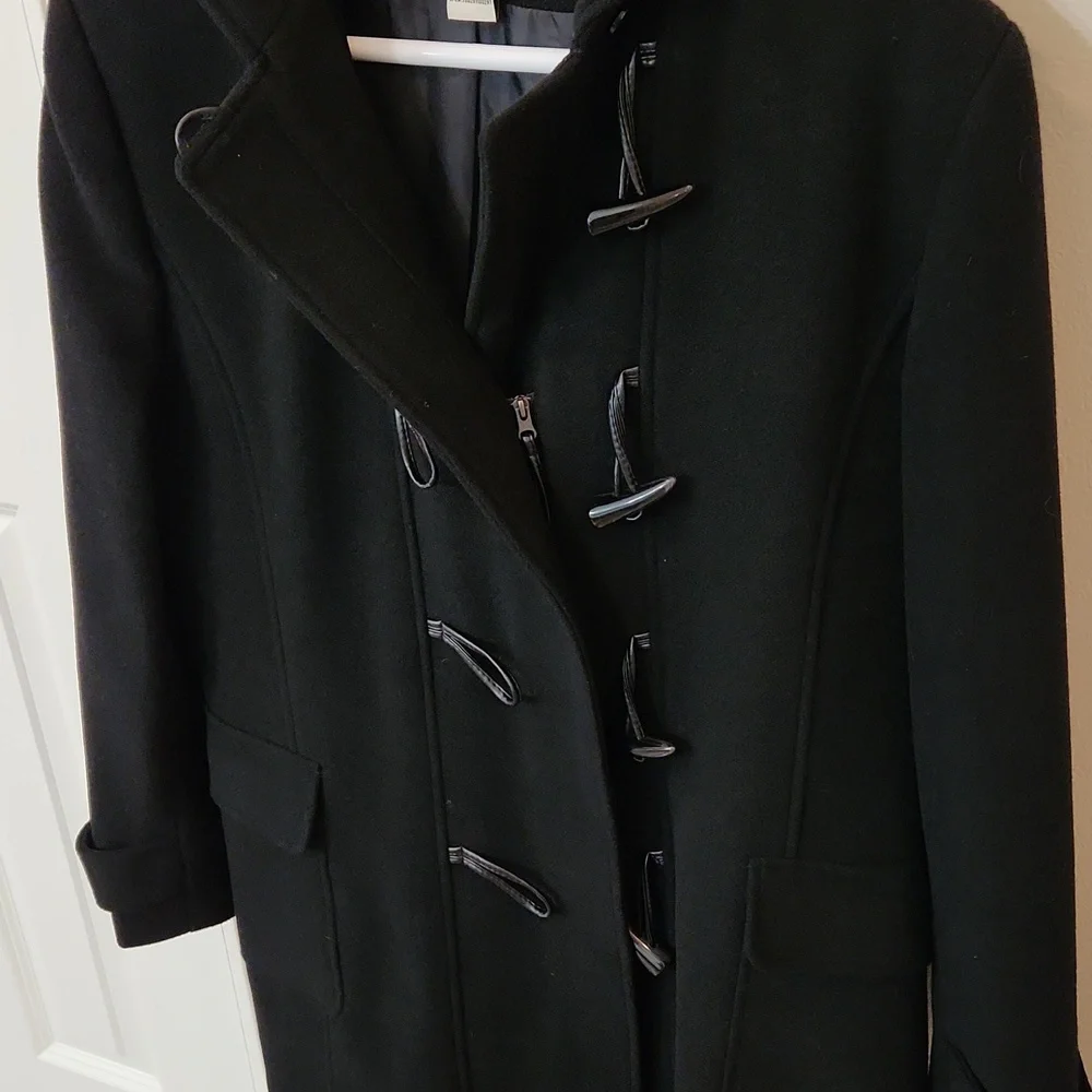 Jones New York, size Large, Black wool hooded coat - Picture 7 of 10